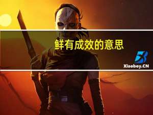 鲜有成效的意思