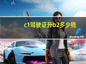c1驾驶证升b2多少钱（c1驾驶证多少钱）