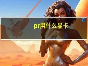 pr用什么显卡