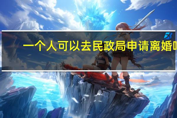 一个人可以去民政局申请离婚吗