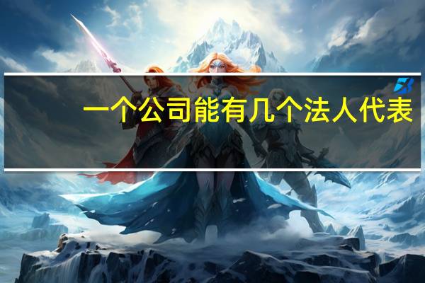 一个公司能有几个法人代表