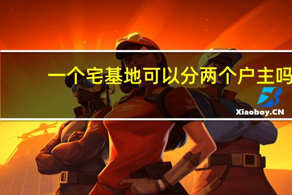 一个宅基地可以分两个户主吗