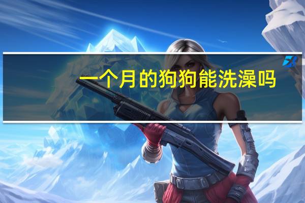 一个月的狗狗能洗澡吗