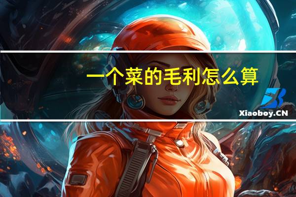 一个菜的毛利怎么算