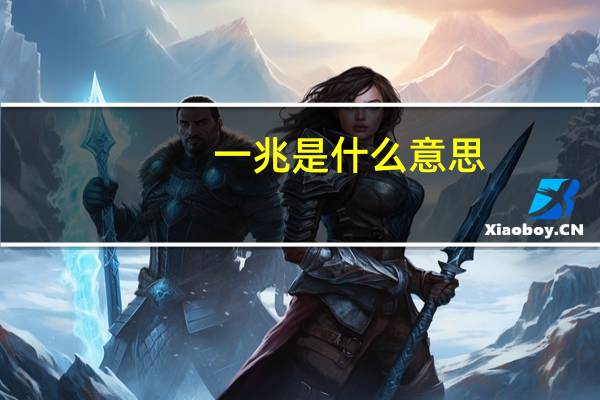一兆是什么意思