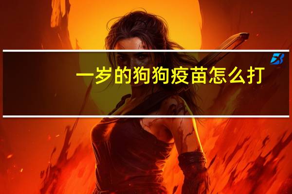 一岁的狗狗疫苗怎么打