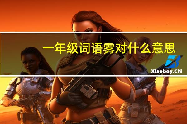 一年级词语雾对什么意思