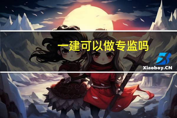 一建可以做专监吗