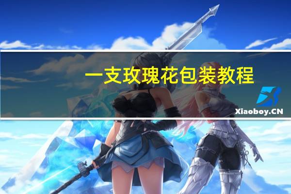 一支玫瑰花包装教程
