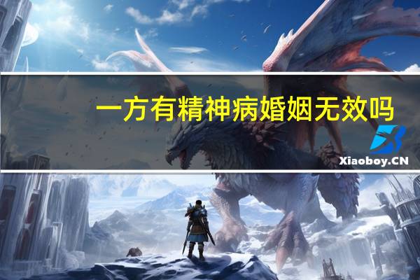 一方有精神病婚姻无效吗