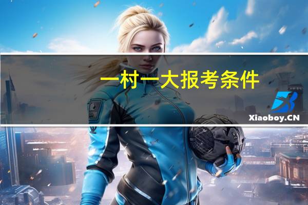 一村一大报考条件