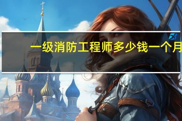 一级消防工程师多少钱一个月