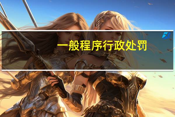 一般程序行政处罚