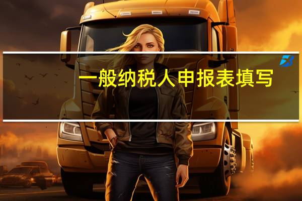 一般纳税人申报表填写
