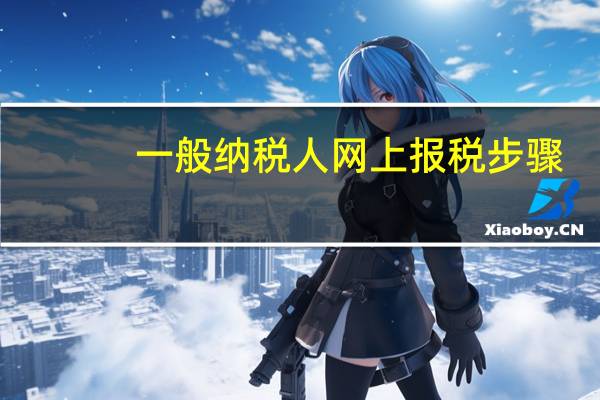 一般纳税人网上报税步骤