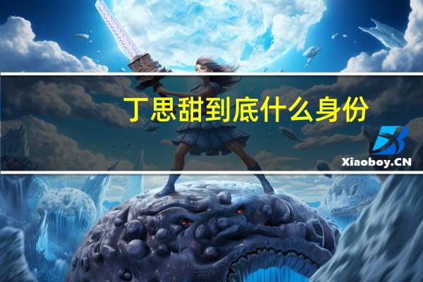 丁思甜到底什么身份