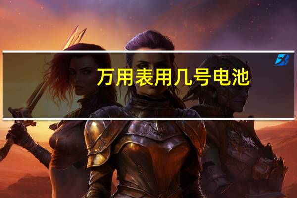 万用表用几号电池