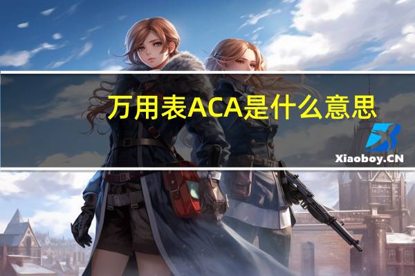 万用表ACA是什么意思