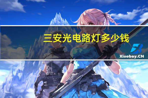 三安光电路灯多少钱