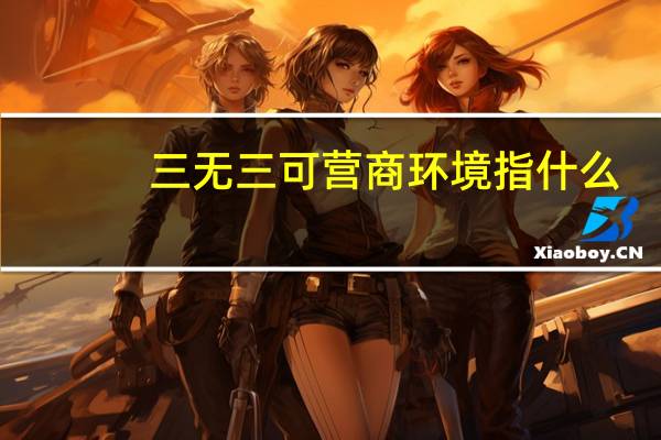 三无三可营商环境指什么