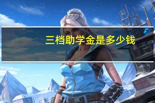 三档助学金是多少钱