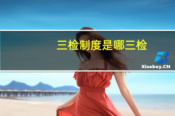 三检制度是哪三检