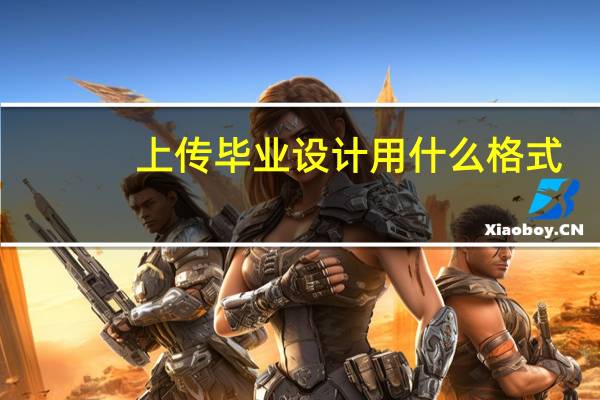 上传毕业设计用什么格式