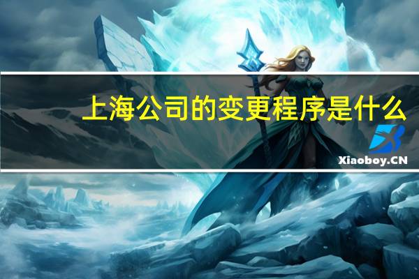 上海公司的变更程序是什么
