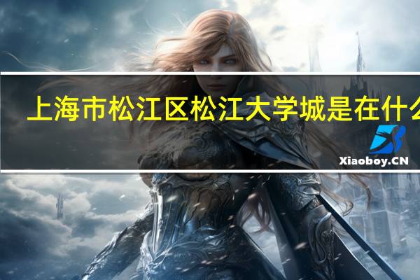 上海市松江区松江大学城是在什么镇