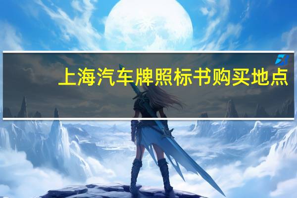 上海汽车牌照标书购买地点
