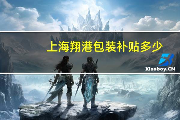 上海翔港包装补贴多少