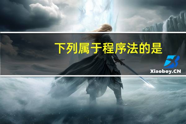下列属于程序法的是