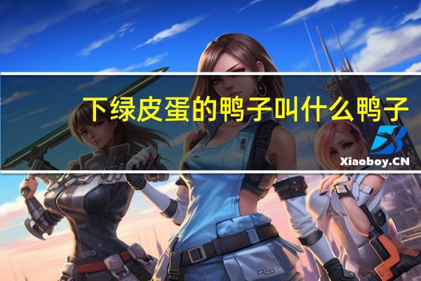 下绿皮蛋的鸭子叫什么鸭子