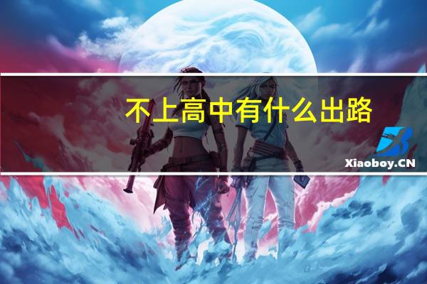 不上高中有什么出路