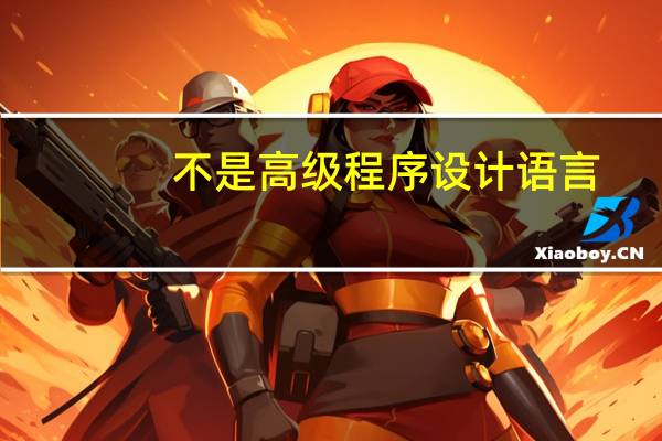 不是高级程序设计语言