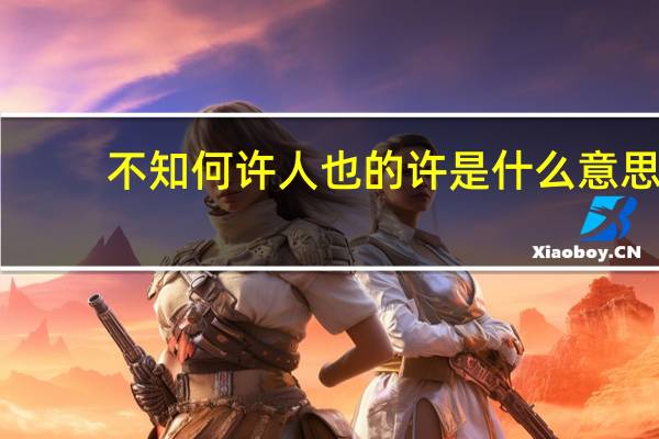 不知何许人也的许是什么意思