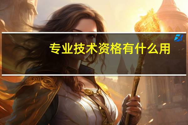 专业技术资格有什么用