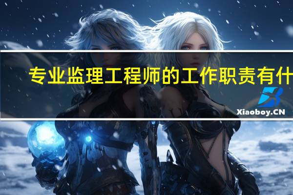 专业监理工程师的工作职责有什么