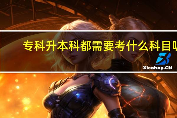 专科升本科都需要考什么科目呢
