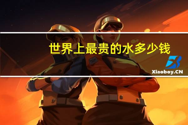 世界上最贵的水多少钱