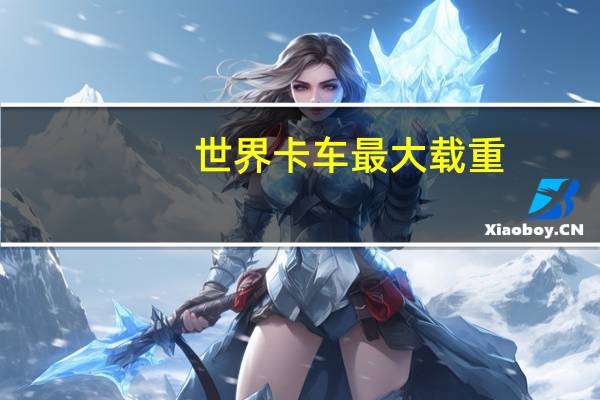 世界卡车最大载重