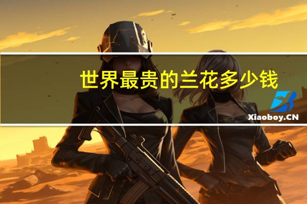 世界最贵的兰花多少钱