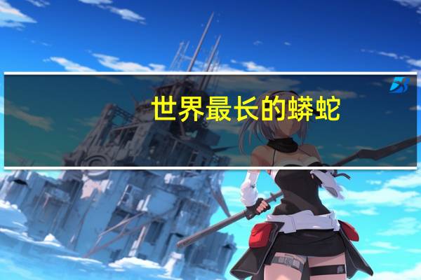 世界最长的蟒蛇