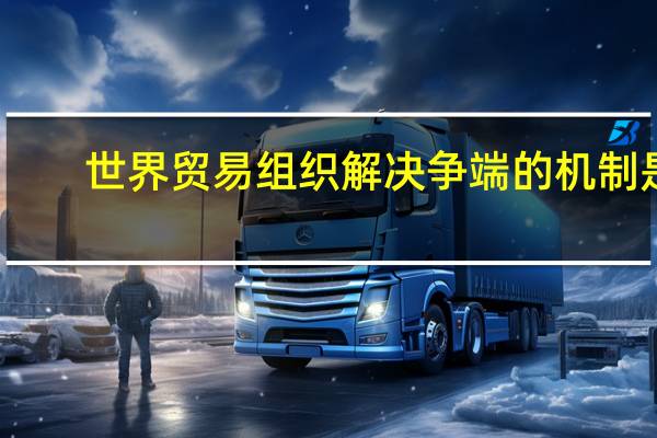 世界贸易组织解决争端的机制是