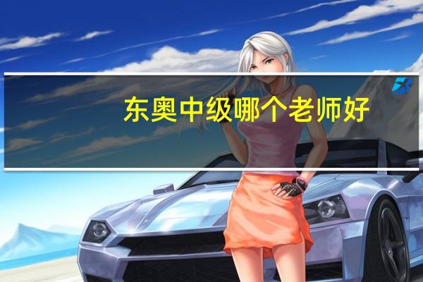 东奥中级哪个老师好