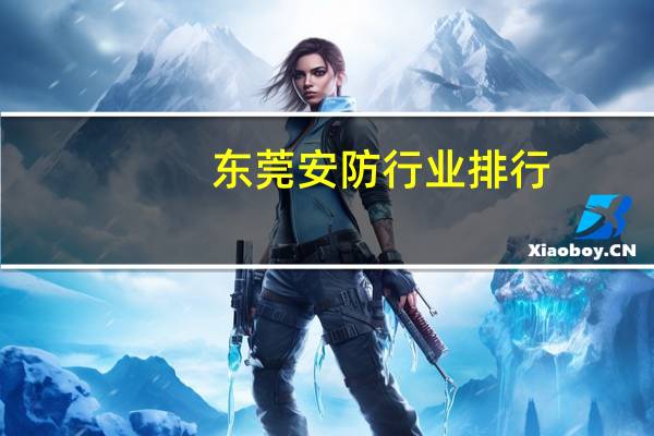 东莞安防行业排行