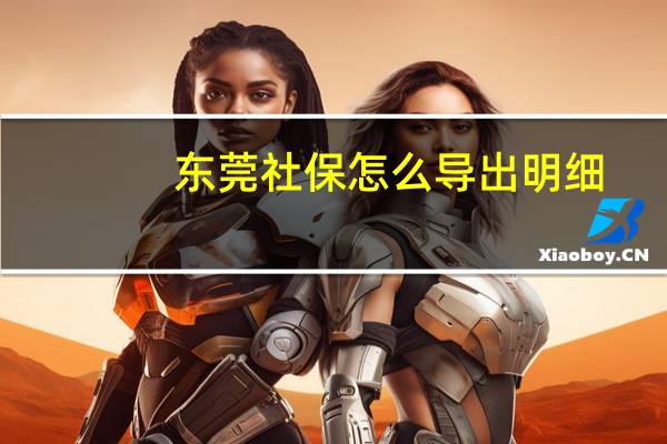 东莞社保怎么导出明细