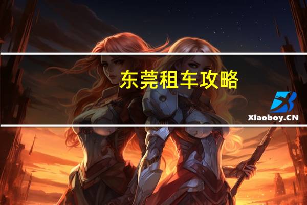 东莞租车攻略
