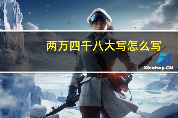 两万四千八大写怎么写