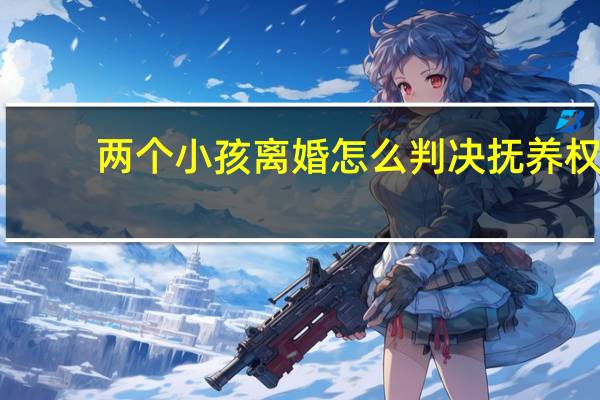 两个小孩离婚怎么判决抚养权